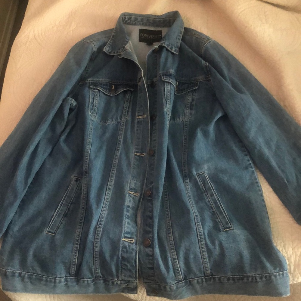 Plus size Jean jacket long length never worn